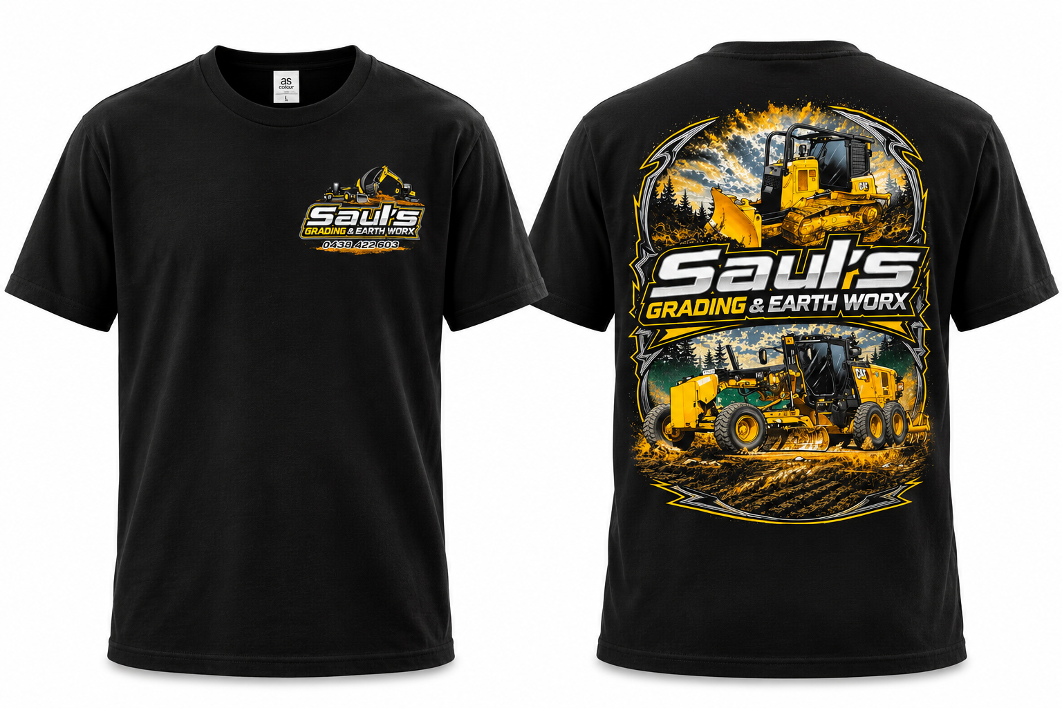 Saul’s Grading & Earthworx Premium Graphic Tee