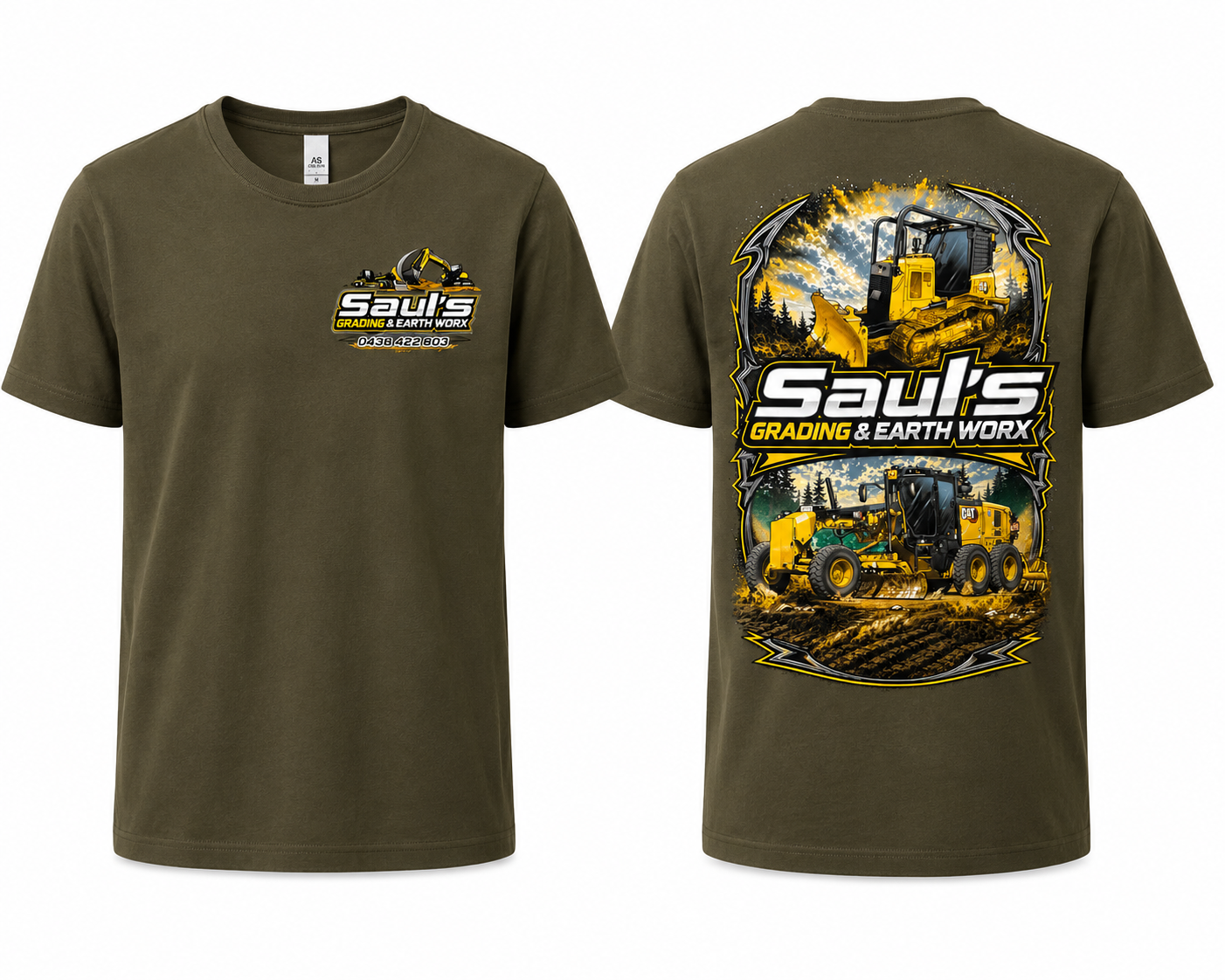 Saul’s Grading & Earthworx Premium Graphic Tee